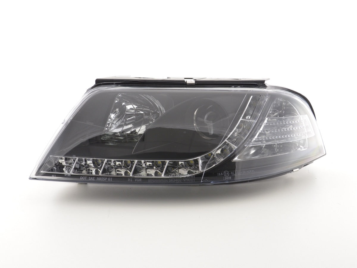 Scheinwerfer Set Daylight LED TFL-Optik VW Passat Typ 3BG 00-05 schwarz für Rechtslenker Scheinwerfer Set Daylight LED TFL-Optik VW Passat Typ 3BG 00-05 schwarz für Rechtslenker
